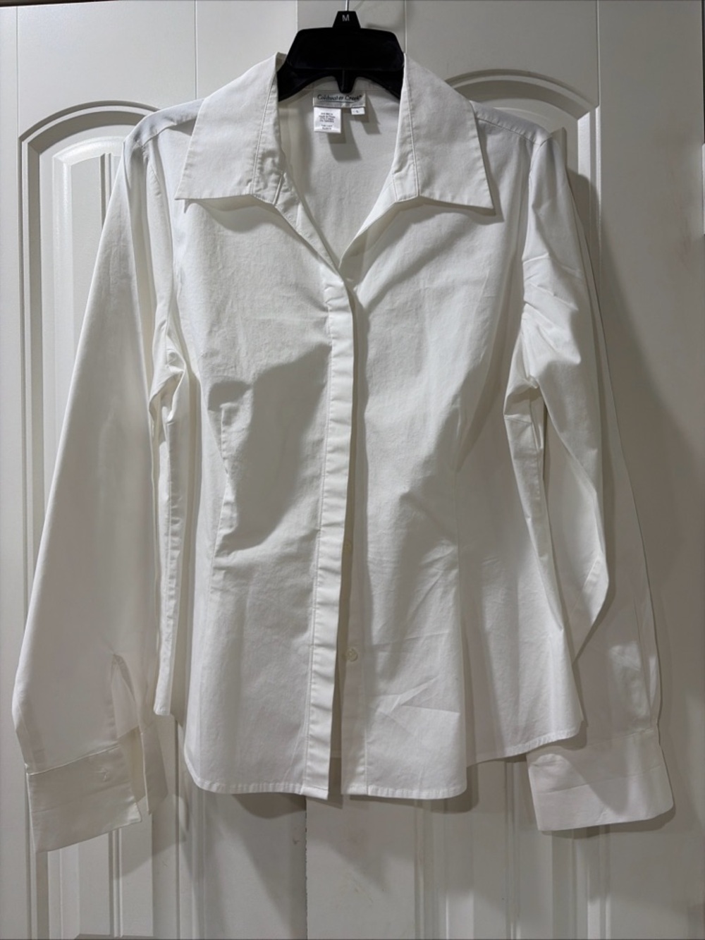 Coldwater Creek White Tailored Button-Down Shirt
